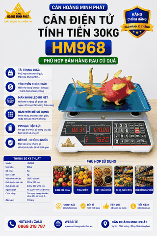 Bán hoa quả, trái cây khoảng 30kg nên dùng cân gì?