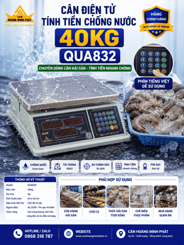 BÁN HẢI SẢN 40KG NÊN CHỌN CÂN GÌ?
