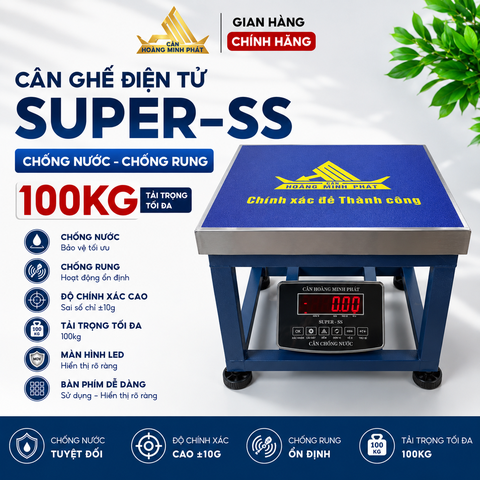 Cân Ghế Điện Tử SUPER-SS 100KG Led Đỏ Chống Nước