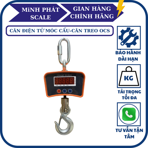 Cân treo điện tử móc cẩu OCS 500KG. Cân hàng công nghiệp nặng. dùng cân sắt thép, vật liệu xây dựng
