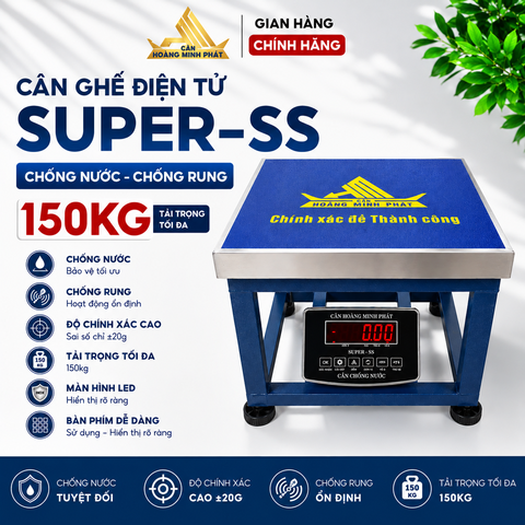 Cân Ghế Điện Tử SUPER-SS 150KG Led Đỏ Chống Nước