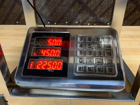 Cân ghế điện tử 200KG tính tiền Full INOX Không Gỉ H7. Phím Tiếng Việt
