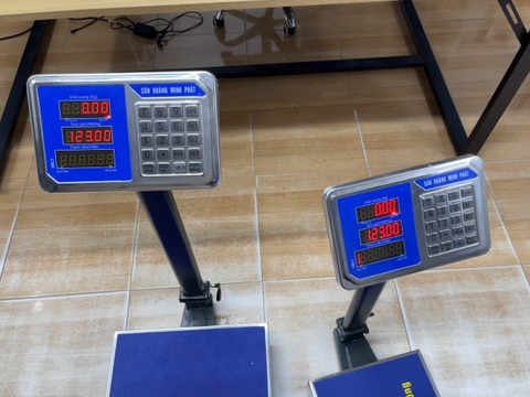Cân điện tử 100KG H6. Thương hiệu CÂN HOÀNG MINH PHÁT. Phím Tiếng Việt