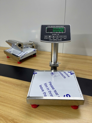Cân điện tử INOX 60kg chống nước SUPER-SS led xanh