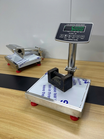 Cân điện tử INOX 60kg chống nước SUPER-SS led xanh