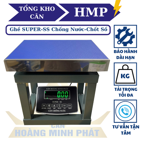 Cân ghế điện tử 100KG chống nước, chốt số SUPER-SS led xanh