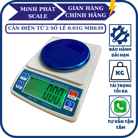 Cân điện tử 600G/0.01G MH639. Cân định lượng 2 số lẻ