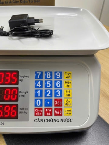Cân điện tử 30kg tính tiền chống nước H899. Cân hải sản, thủy sản, cân hàng rau củ quả thương hiệu Cân Hoàng Minh Phát