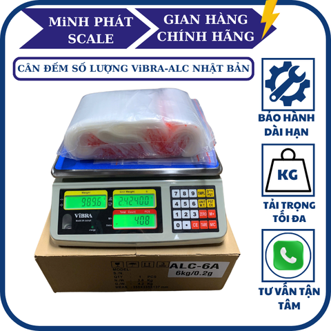 Cân điện tử đếm số lượng ViBRA 15KG/0.5G ALC, Chính Xác Cao
