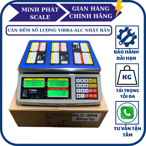 Cân điện tử đếm số lượng ViBRA 6KG/0.2G ALC, Chính Xác Cao