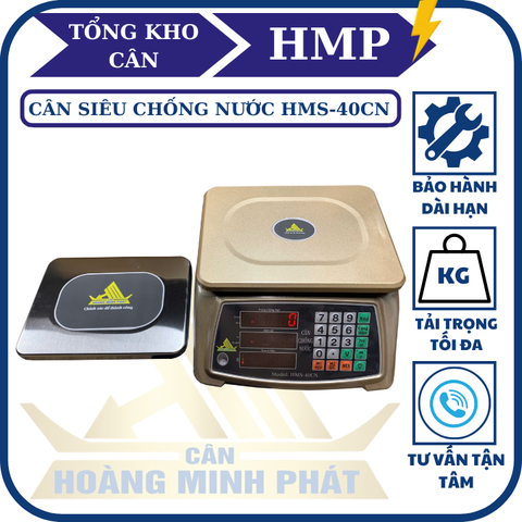 Cân điện tử 40KG tính tiền SIÊU CHỐNG NƯỚC HMS-40CN. Thương Hiệu CÂN HOÀNG MINH PHÁT