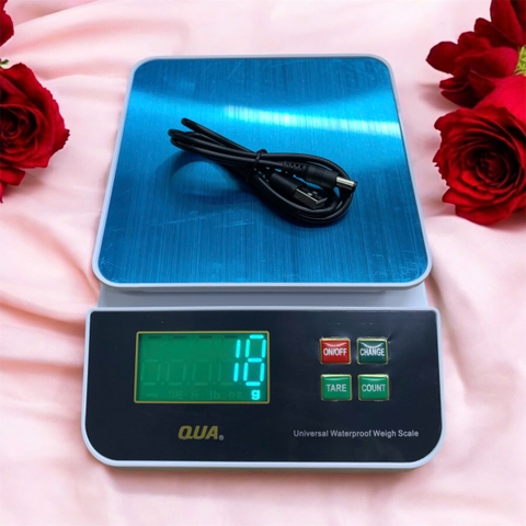 Cân tiểu li điện tử 5KG QUA Chống Nước - Sạc USB
