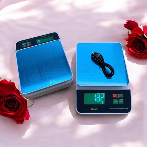 Cân tiểu li điện tử 5KG QUA Chống Nước - Sạc USB