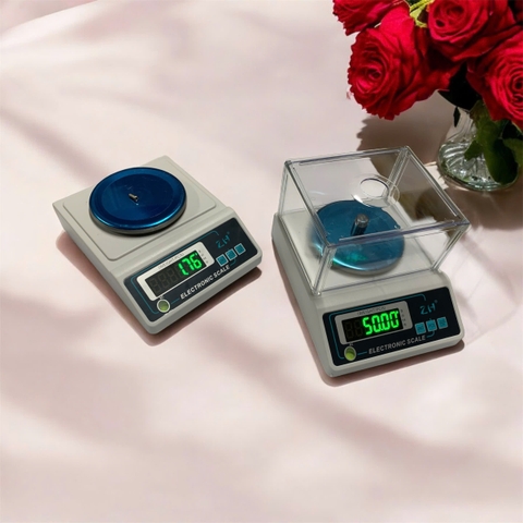Cân điện tử 2 số lẻ ZH 1KG/0.01G - Kèm lồng kính