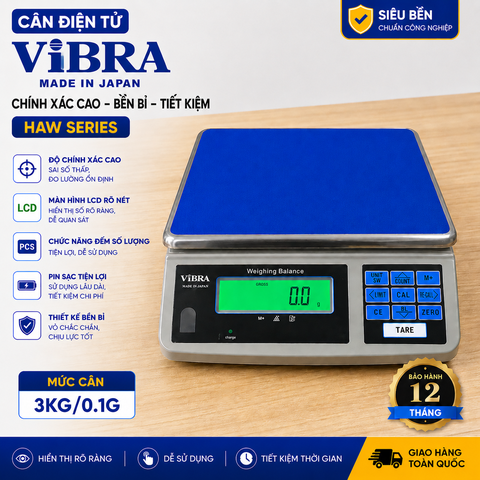 Cân điện tử ViBRA HAW 3KG Nhật Bản
