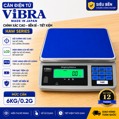 Cân điện tử ViBRA HAW 6KG Nhật Bản