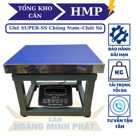 Cân ghế điện tử 350KG chống nước, chốt số SUPER-SS led xanh