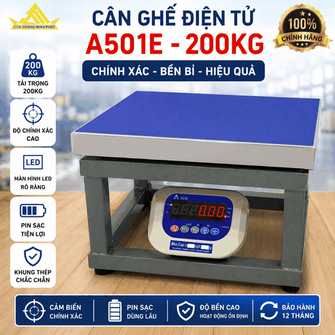 Cân Ghế Điện Tử 200kg A501E | Cân Hàng Hóa, Nông Sản Chính Xác Cao