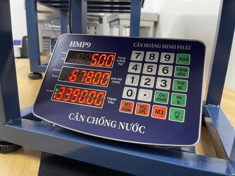 Cân ghế điện tử 150kg HMP9 Thương Hiệu CÂN HOÀNG MINH PHÁT. Cân tính tiền, chống nước. Cân Chốt Số - Tiếng việt