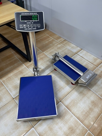 Cân bàn điện tử INOX 350KG SUPER-SS led xanh