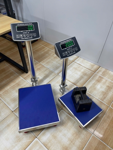 Cân bàn điện tử INOX 100KG SUPER-SS led xanh