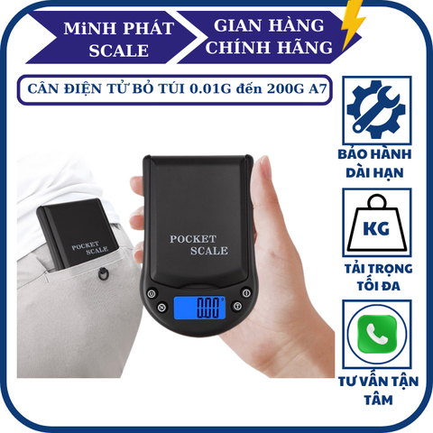 Cân Tiểu Ly Điện Tử 200g 0.01g Pocket Scale A7