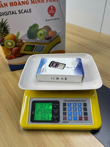 Cân điện tử tính tiền 30KG HM-530 - Cân bán hàng tiếng việt chính xác cao thương hiệu CÂN HOÀNG MINH PHÁT