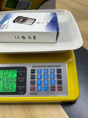 Cân điện tử tính tiền 30KG HM-530 - Cân bán hàng tiếng việt chính xác cao thương hiệu CÂN HOÀNG MINH PHÁT