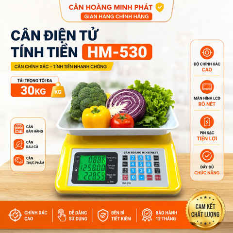Cân điện tử tính tiền 30KG HM-530
