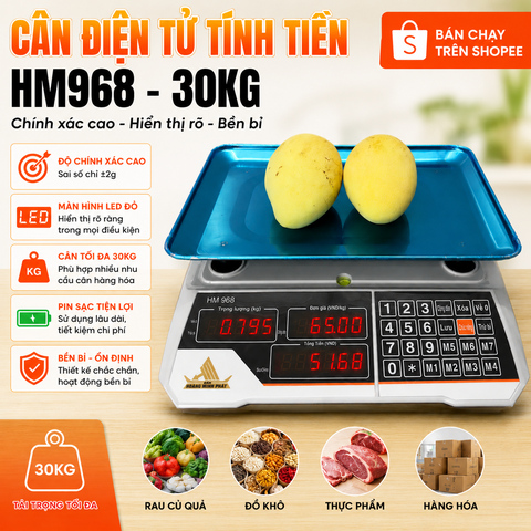 Cân Điện Tử Tính Tiền 30kg HM968