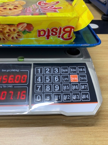 Cân điện tử tính tiền 30KG tiếng việt HM968. Thương Hiệu CÂN HOÀNG MINH PHÁT. Đĩa cân INOX. Cân hàng rau củ quả