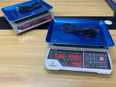 Cân điện tử tính tiền 30KG tiếng việt HM968. Thương Hiệu CÂN HOÀNG MINH PHÁT. Đĩa cân INOX. Cân hàng rau củ quả