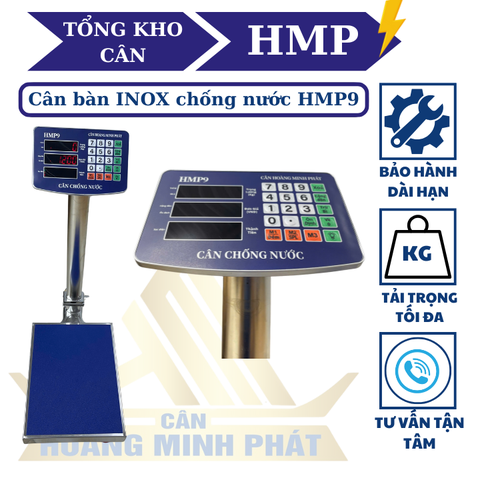 Cân bàn điện tử 200kg HMP9 INOX chống nước. Thương hiệu Cân Hoàng Minh Phát