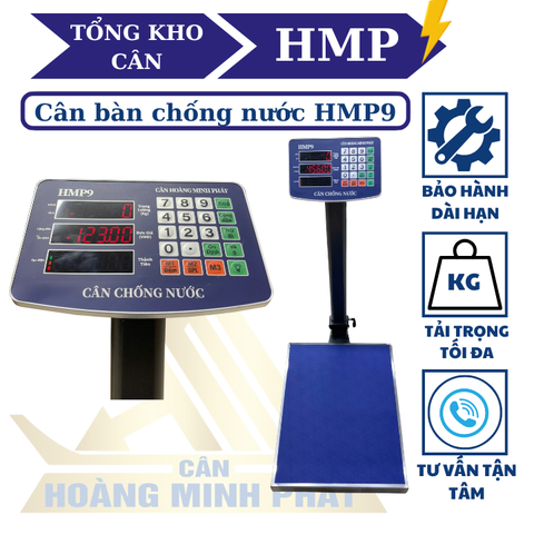 Cân bàn điện tử 350KG HMP9 chống nước, chốt số