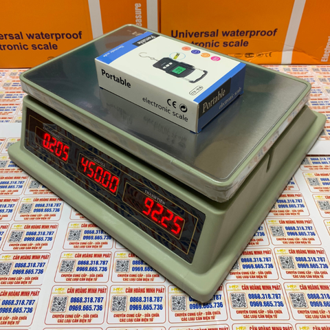 Cân điện tử tính tiền chống nước 40KG QUA832 - PHÍM TIẾNG VIỆT