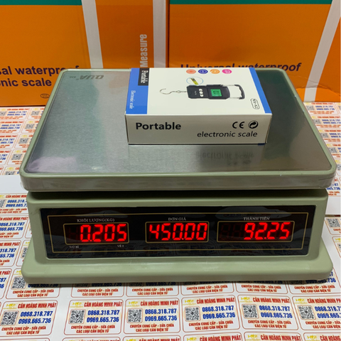 Cân điện tử tính tiền chống nước 40KG QUA832 - PHÍM TIẾNG VIỆT