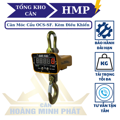 Cân điện tử móc cẩu 3 TẤN OCS-SF - Kèm điều khiển