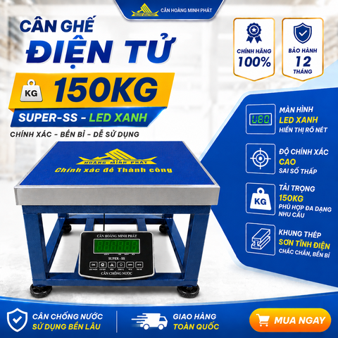 Cân Ghế Điện Tử SUPER-SS 150KG Led Xanh Chống Nước