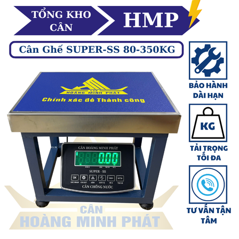 Cân ghế điện tử SUPER-SS 200kg led xanh chống nước. Thương hiệu Cân Hoàng Minh Phát - Khung ghế rẻ