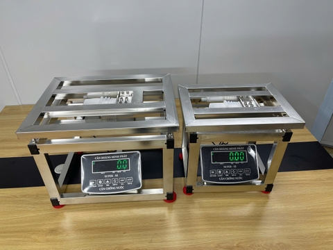 Cân ghế điện tử 350KG Full INOX Chống nước Chốt số SUPER-SS. LED XANH