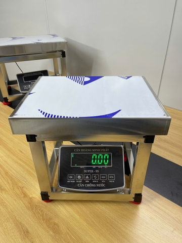 Cân ghế điện tử 150KG Full INOX Chống nước Chốt số SUPER-SS. LED XANH