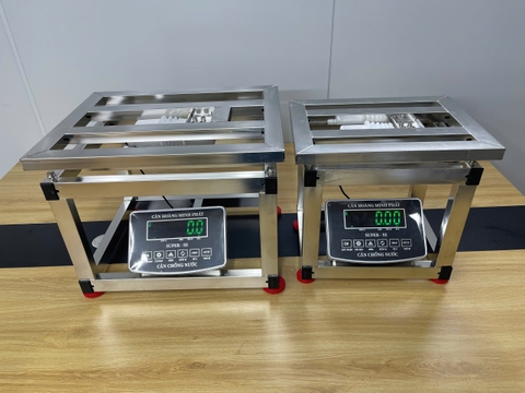 Cân ghế điện tử 100KG Full INOX Chống nước Chốt số SUPER-SS. LED XANH