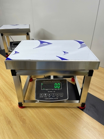Cân ghế điện tử 350KG Full INOX Chống nước Chốt số SUPER-SS. LED XANH