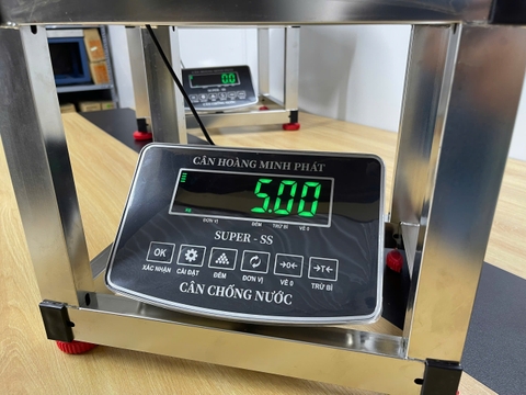 Cân ghế điện tử 350KG Full INOX Chống nước Chốt số SUPER-SS. LED XANH