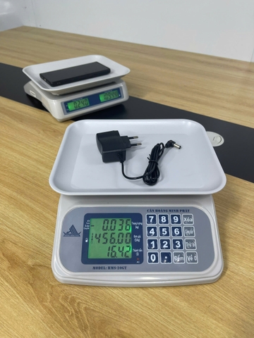 Cân điện tử tính tiền 20KG nhỏ gọn HMS20GT. Thương hiệu CÂN HOÀNG MINH PHÁT. Phím Tiếng VIỆT