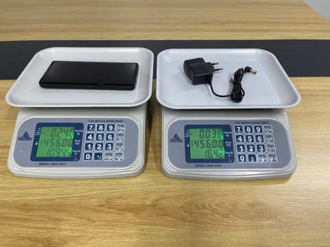 Cân điện tử tính tiền 10KG nhỏ gọn HMS20GT. Thương hiệu CÂN HOÀNG MINH PHÁT. Phím Tiếng VIỆT