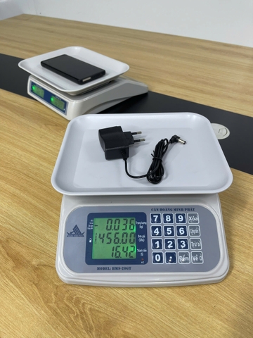 Cân điện tử tính tiền 10KG nhỏ gọn HMS20GT. Thương hiệu CÂN HOÀNG MINH PHÁT. Phím Tiếng VIỆT