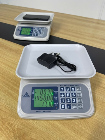 Cân điện tử tính tiền 10KG nhỏ gọn HMS20GT. Thương hiệu CÂN HOÀNG MINH PHÁT. Phím Tiếng VIỆT