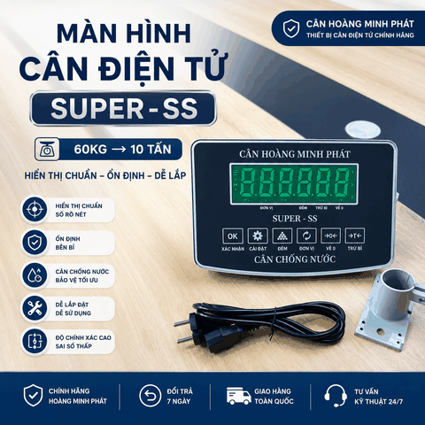 Đầu Cân Điện Tử SUPER-SS LED Xanh Tải 60KG  - 10 Tấn