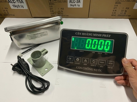 Đầu cân điện tử chống nước 60kg đến 500kg Super - SS Led Xanh có chức năng chốt số tự động